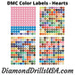 DMC Color Labels Heart Small Stickers Storage Organization -