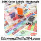 DMC Color Labels Rectangle Small Stickers Storage