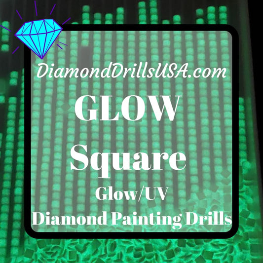GLOW in the Dark SQUARE 5D Diamond Painting Drills Beads 