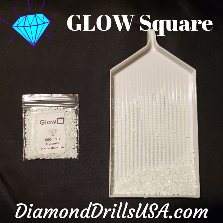 GLOW in the Dark SQUARE 5D Diamond Painting Drills Beads 