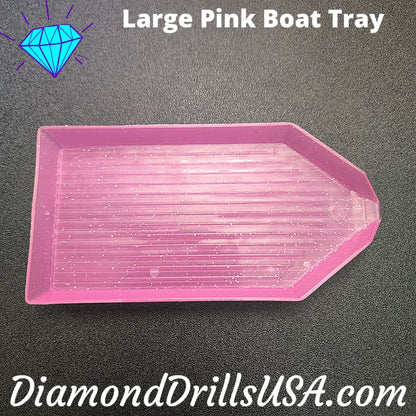 Large Pink Glitter Boat-style Drill Tray Diamond Painting - 
