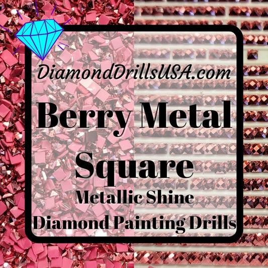 Metallic Berry SQUARE Diamond Painting Drills Metal Finish