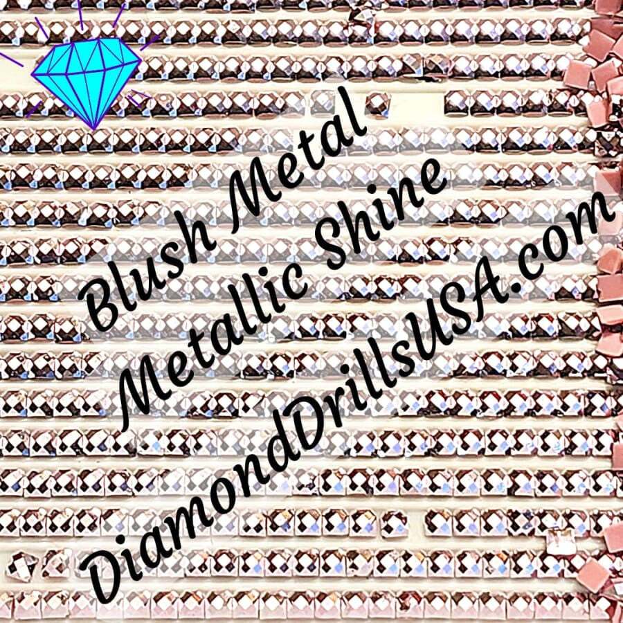 Metallic Blush SQUARE Diamond Painting Drills Metal Finish