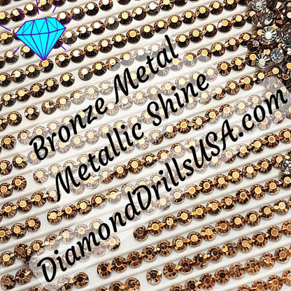 Metallic Bronze ROUND Diamond Painting Drills Metal Finish