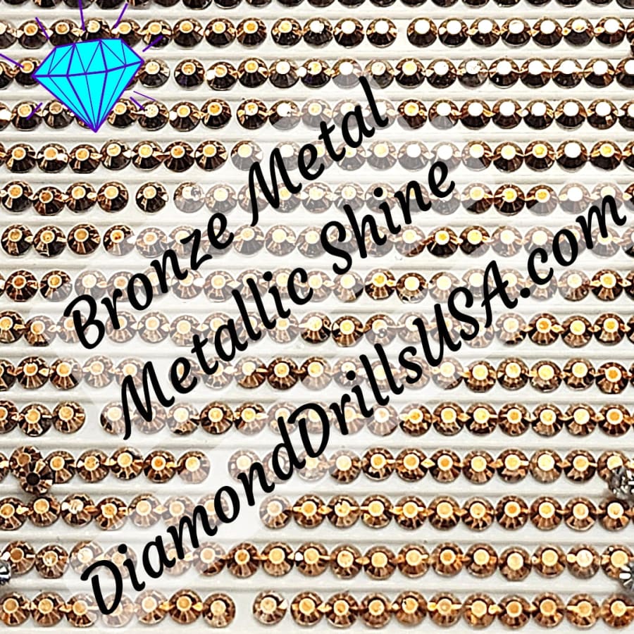 Metallic Bronze ROUND Diamond Painting Drills Metal Finish