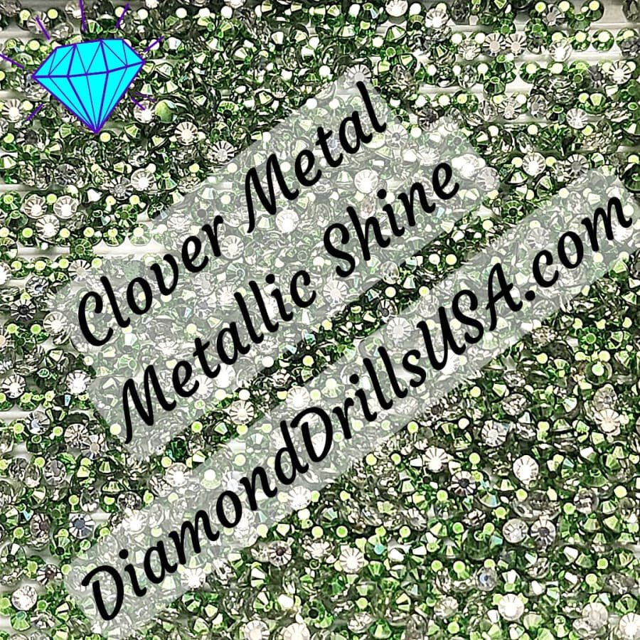 Metallic Clover ROUND Diamond Painting Drills Metal Finish