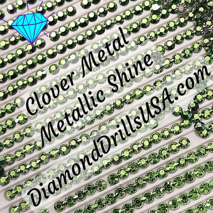 Metallic Clover ROUND Diamond Painting Drills Metal Finish