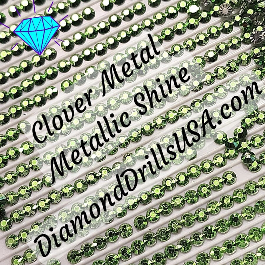 Metallic Clover ROUND Diamond Painting Drills Metal Finish