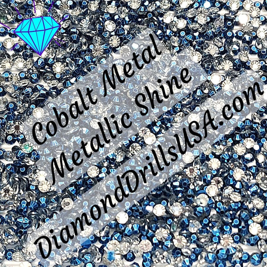 Metallic Cobalt ROUND Diamond Painting Drills Metal Finish