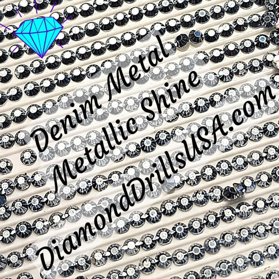 Metallic Denim ROUND Diamond Painting Drills Metal Finish