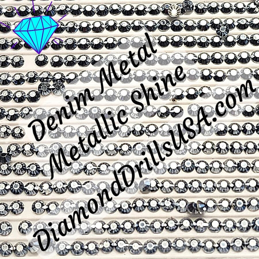 Metallic Denim ROUND Diamond Painting Drills Metal Finish