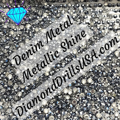 Metallic Denim ROUND Diamond Painting Drills Metal Finish