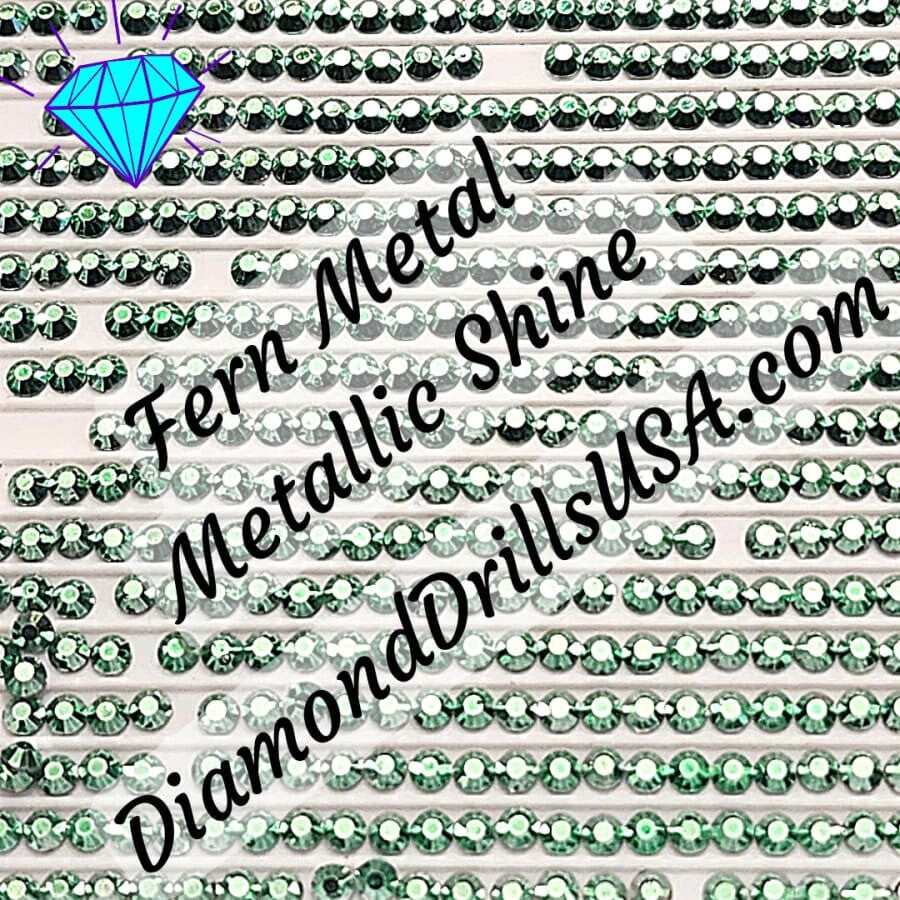 Metallic Fern ROUND Diamond Painting Drills Metal Finish