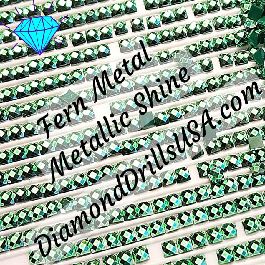 Metallic Fern SQUARE Diamond Painting Drills Metal Finish