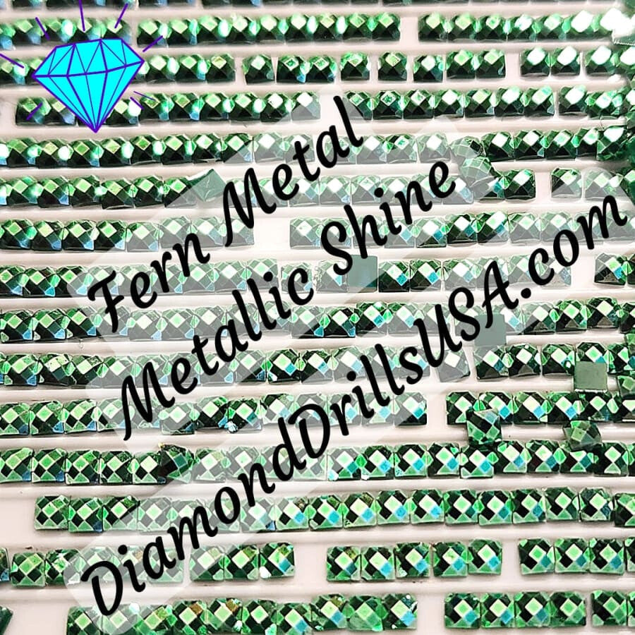 Metallic Fern SQUARE Diamond Painting Drills Metal Finish