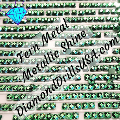 Metallic Fern SQUARE Diamond Painting Drills Metal Finish
