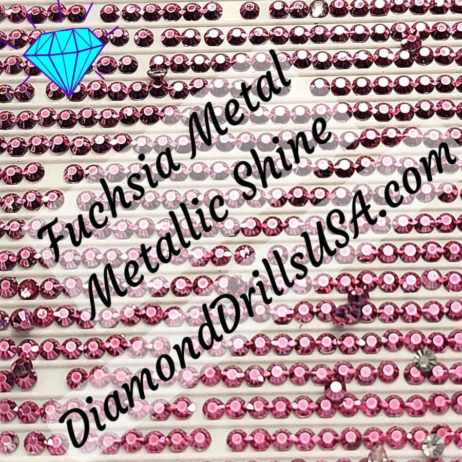 Metallic Fuchsia ROUND Diamond Painting Drills Metal Finish