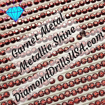 Metallic Garnet ROUND Diamond Painting Drills Metal Finish