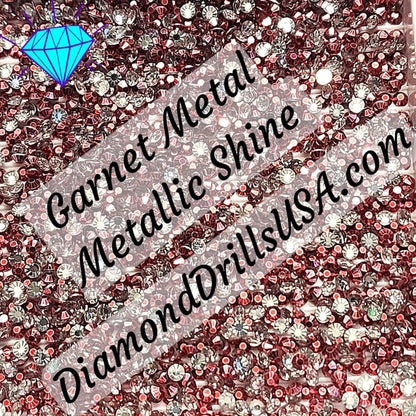 Metallic Garnet ROUND Diamond Painting Drills Metal Finish
