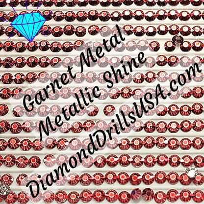 Metallic Garnet ROUND Diamond Painting Drills Metal Finish