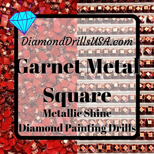 Metallic Garnet SQUARE Diamond Painting Drills Metal Finish