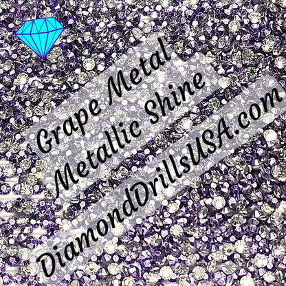 Metallic Grape ROUND Diamond Painting Drills Metal Finish