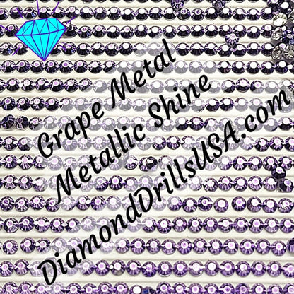 Metallic Grape ROUND Diamond Painting Drills Metal Finish