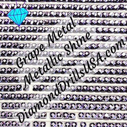 Metallic Grape SQUARE Diamond Painting Drills Metal Finish