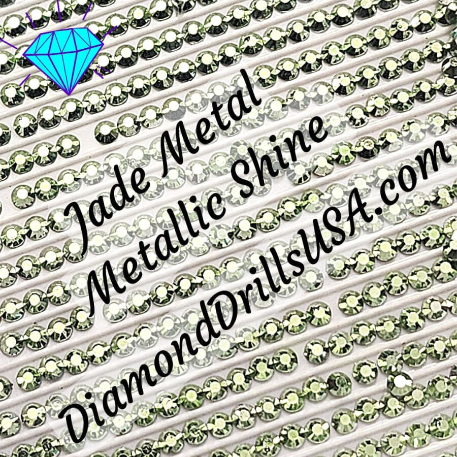 Metallic Jade ROUND Diamond Painting Drills Metal Finish