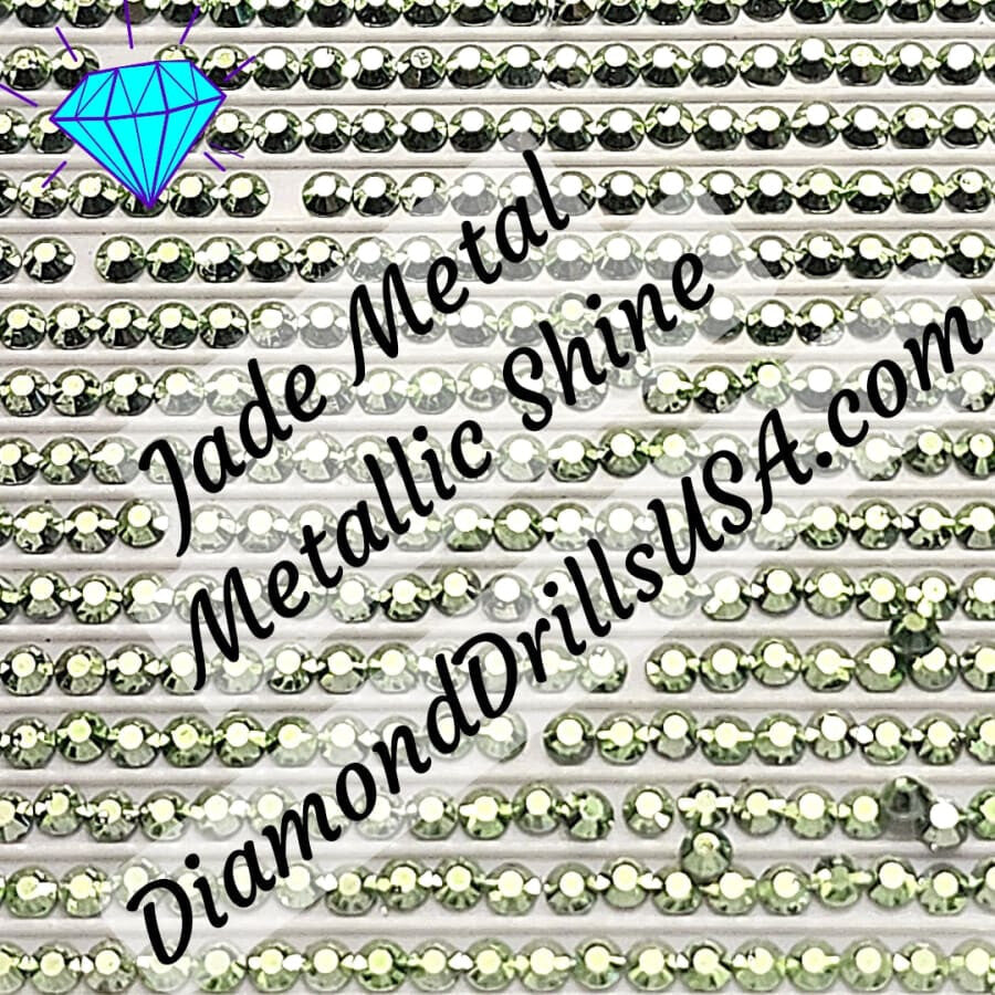 Metallic Jade ROUND Diamond Painting Drills Metal Finish