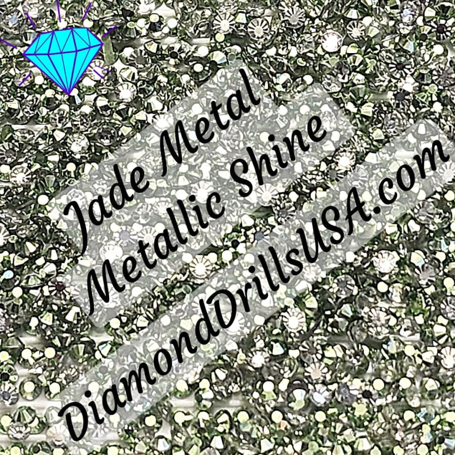 Metallic Jade ROUND Diamond Painting Drills Metal Finish