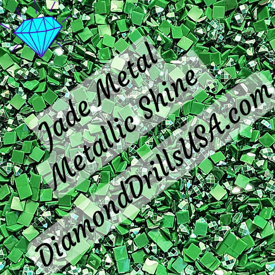 Metallic Jade SQUARE Diamond Painting Drills Metal Finish