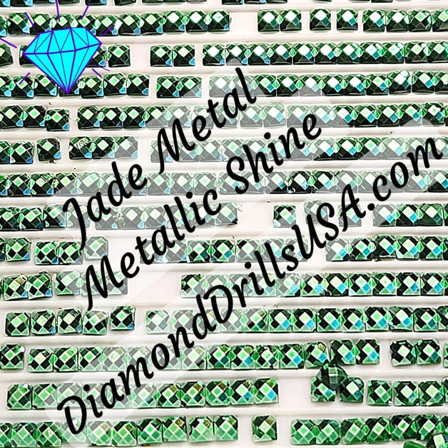 Metallic Jade SQUARE Diamond Painting Drills Metal Finish