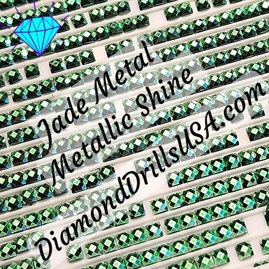 Metallic Jade SQUARE Diamond Painting Drills Metal Finish