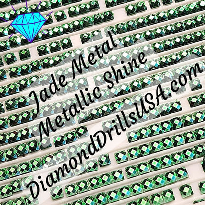 Metallic Jade SQUARE Diamond Painting Drills Metal Finish