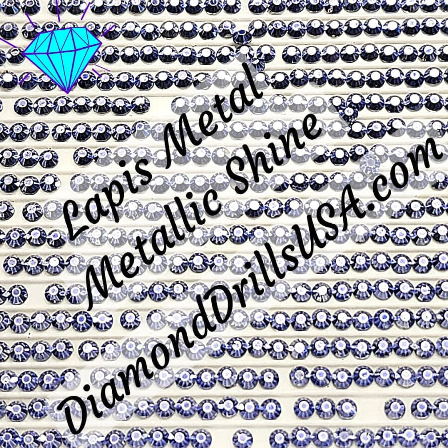 Metallic Lapis ROUND Diamond Painting Drills Metal Finish