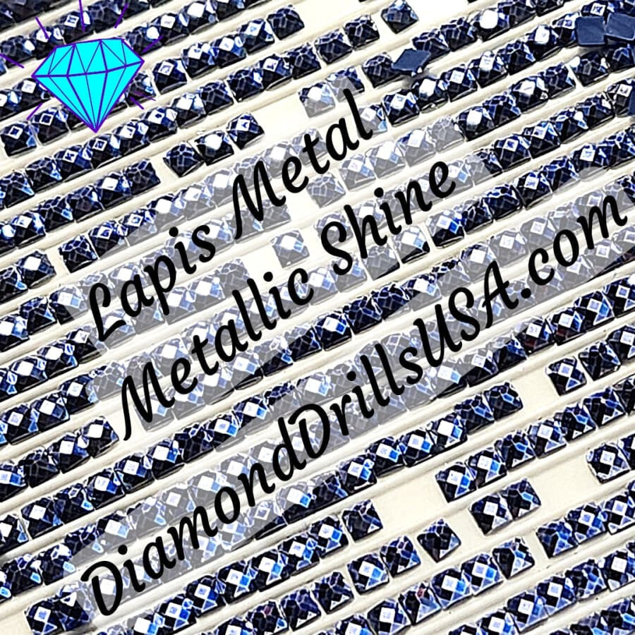 Metallic Lapis SQUARE Diamond Painting Drills Metal Finish