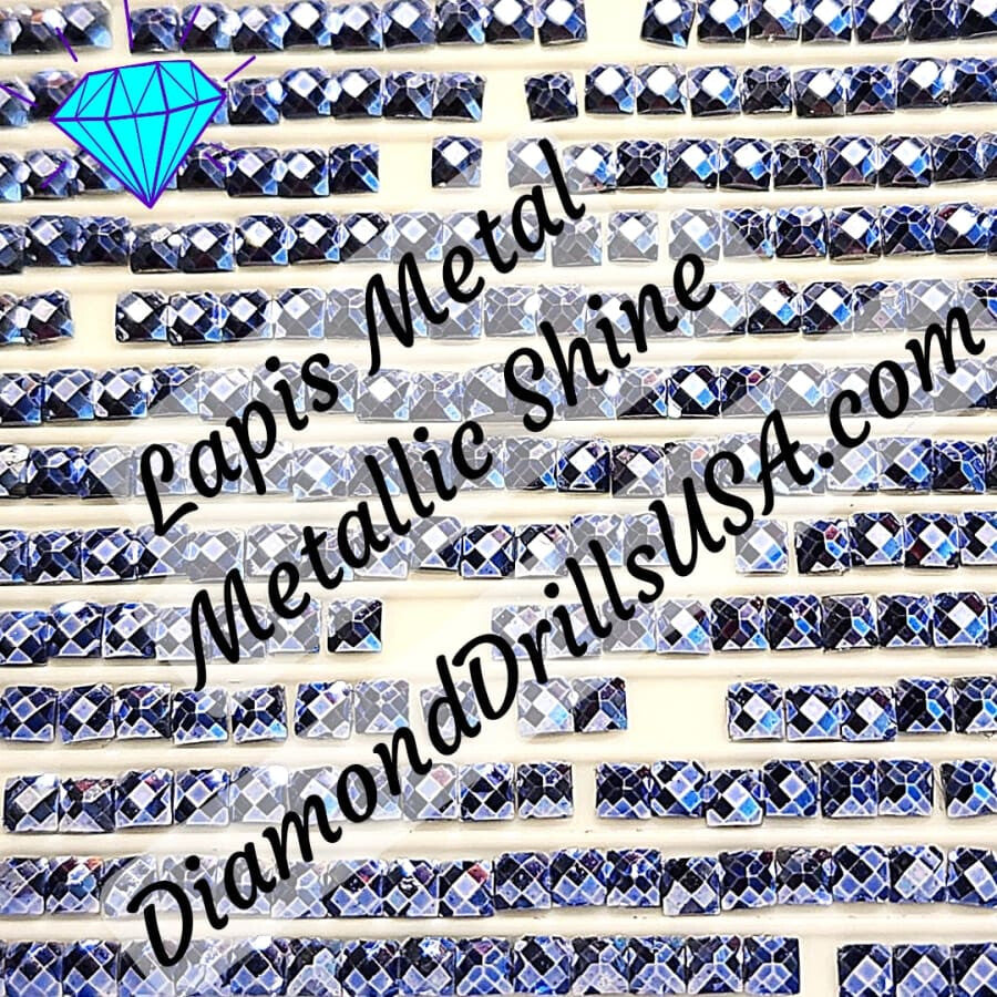 Metallic Lapis SQUARE Diamond Painting Drills Metal Finish