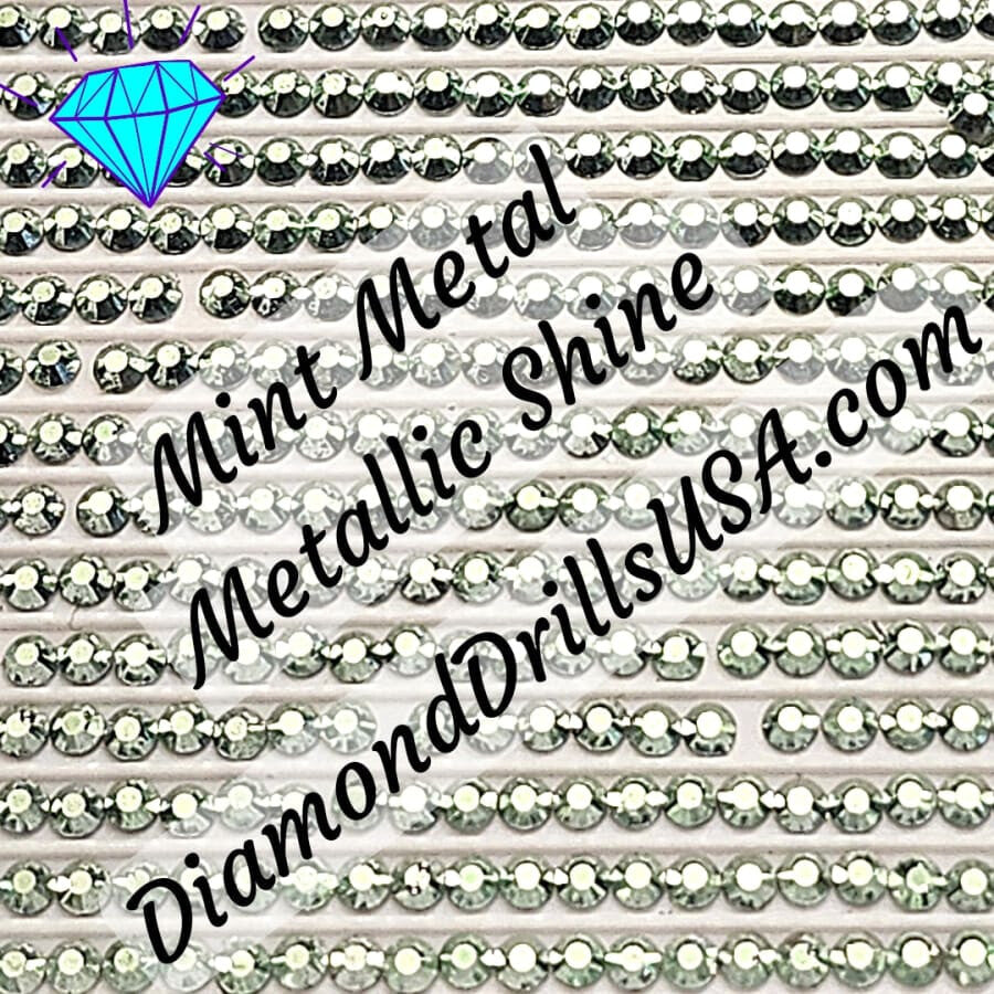 Metallic Mint ROUND Diamond Painting Drills Metal Finish