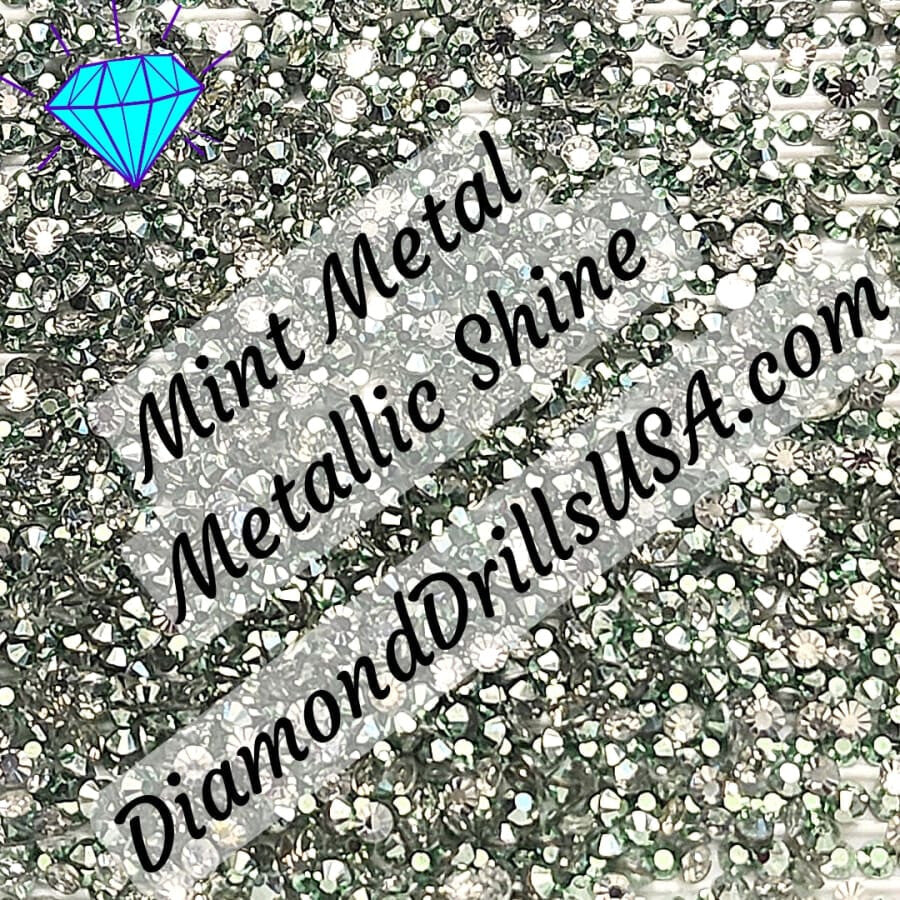 Metallic Mint ROUND Diamond Painting Drills Metal Finish