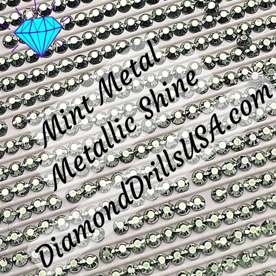 Metallic Mint ROUND Diamond Painting Drills Metal Finish