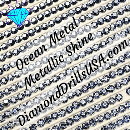 Metallic Ocean ROUND Diamond Painting Drills Metal Finish
