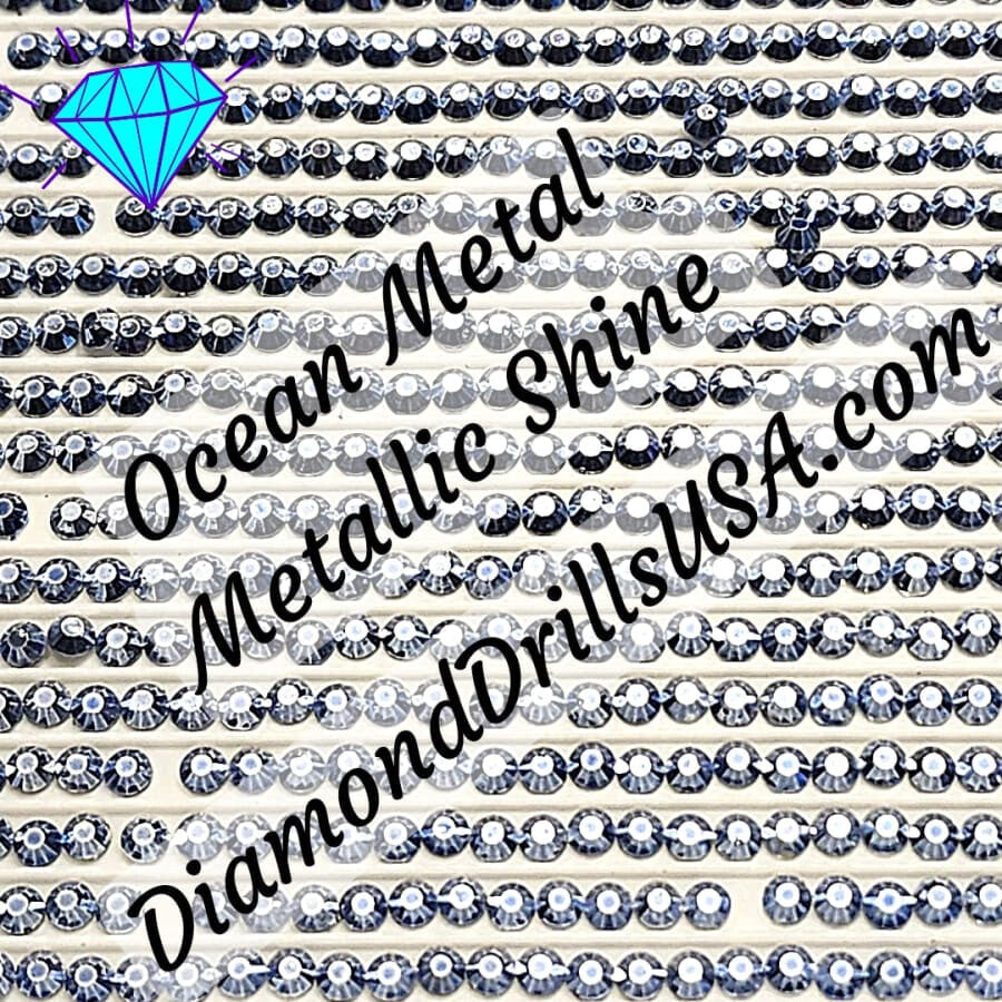 Metallic Ocean ROUND Diamond Painting Drills Metal Finish