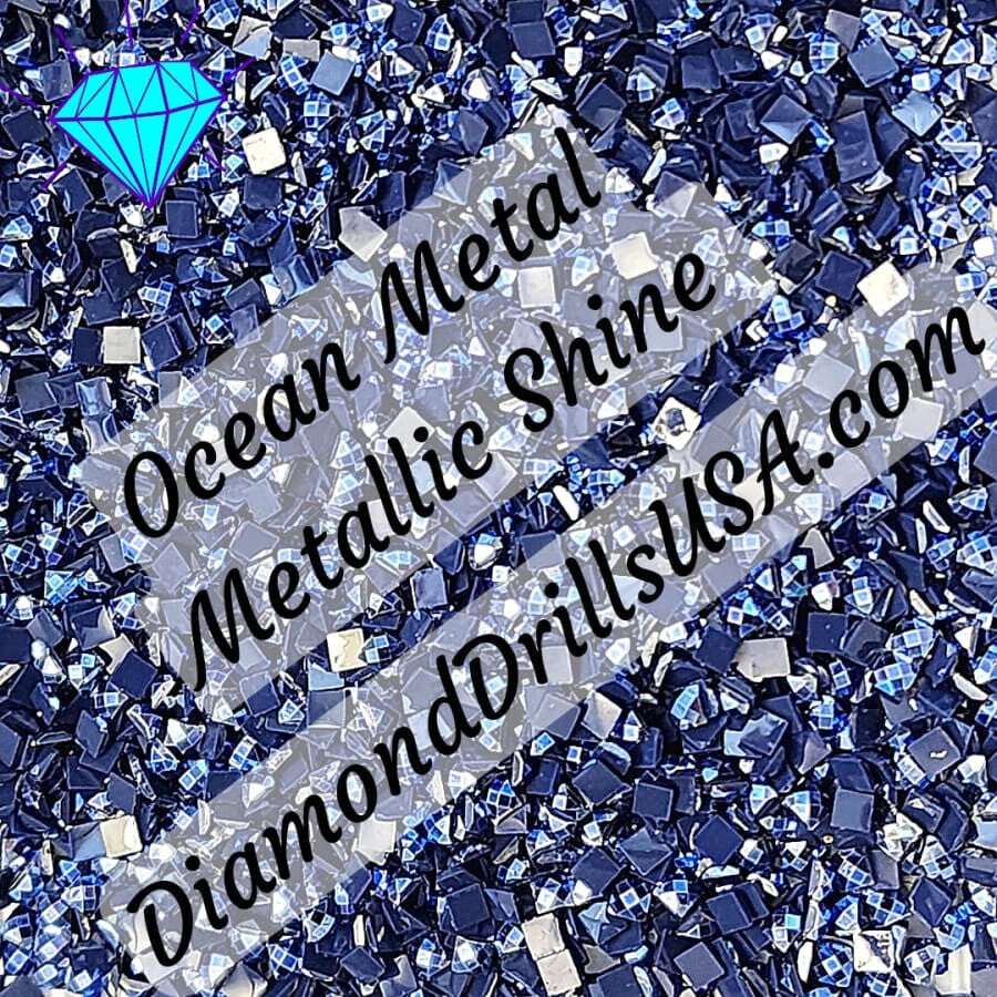 Metallic Ocean SQUARE Diamond Painting Drills Metal Finish