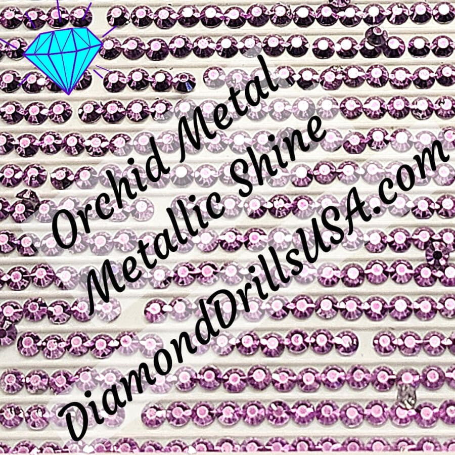 Metallic Orchid ROUND Diamond Painting Drills Metal Finish