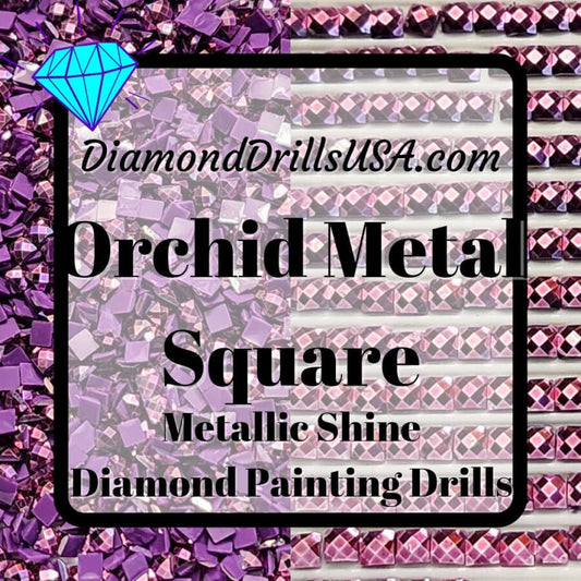 Metallic Orchid SQUARE Diamond Painting Drills Metal Finish