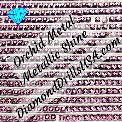 Metallic Orchid SQUARE Diamond Painting Drills Metal Finish