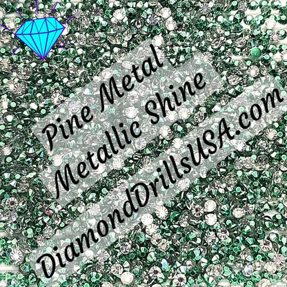 Metallic Pine ROUND Diamond Painting Drills Metal Finish