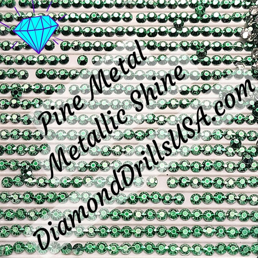 Metallic Pine ROUND Diamond Painting Drills Metal Finish