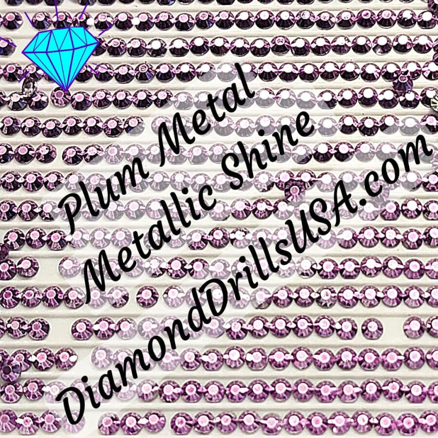 Metallic Plum ROUND Diamond Painting Drills Metal Finish